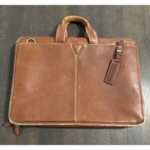 Johnston And Murphy Soft Leather Briefcase Bag & Document Holder No Strap